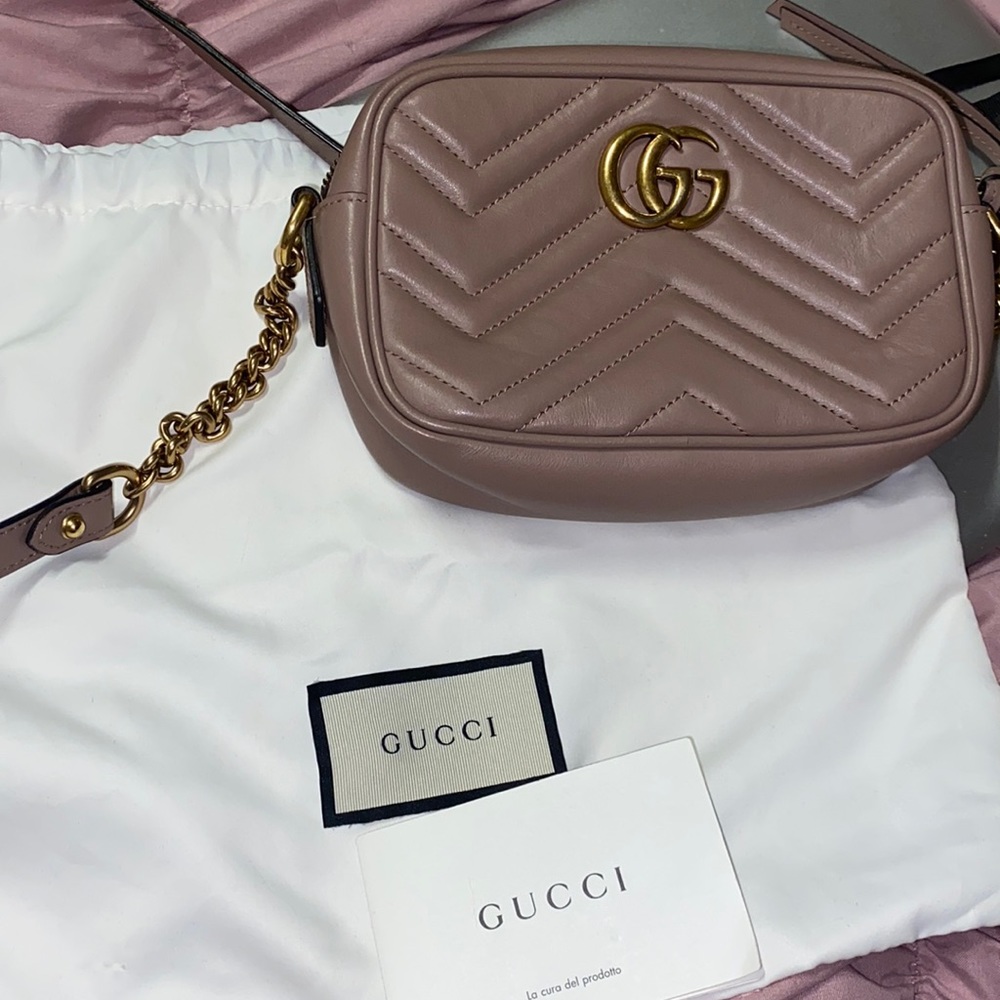 Authentic Gucci small GG Marmont matelassé